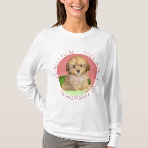 Cavachon Puppy First Christmas T_Shirt