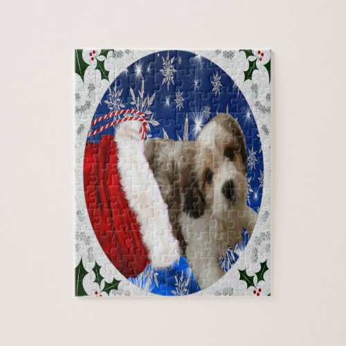 Cavachon Puzzle Christmas Dog Jigsaw Puzzle