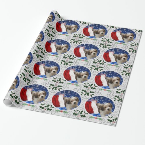 Cavachon Wrapping Paper Christmas Dog Wrapping Paper