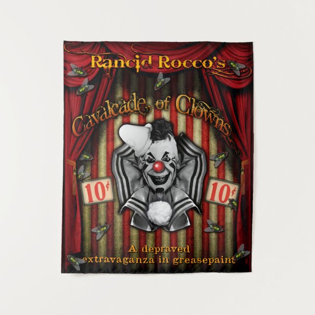 Cavalcade of Clowns Sideshow Banner Tapestry (Front)