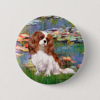 Cavalier 2 (bl) - Lilies 2 Pinback Button