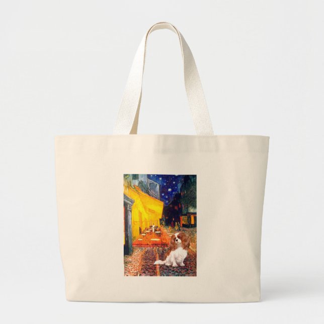 Cavalier 2 (Bl) - Terrace Cafe Large Tote Bag (Front)