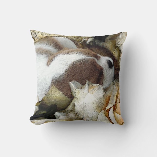 Cavalier Blenheim Portrait Throw Pillow (Front)