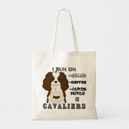 Cavalier Chaos Cuss Words Coffee Shopping Tote Bag