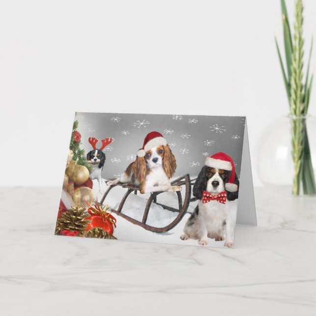 Cavalier Have A Yappy Christmas Cards (Front)