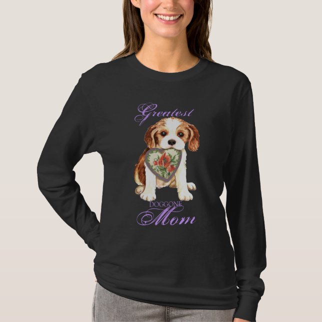 Cavalier Heart Mom Long Sleeve T-Shirt (Front)