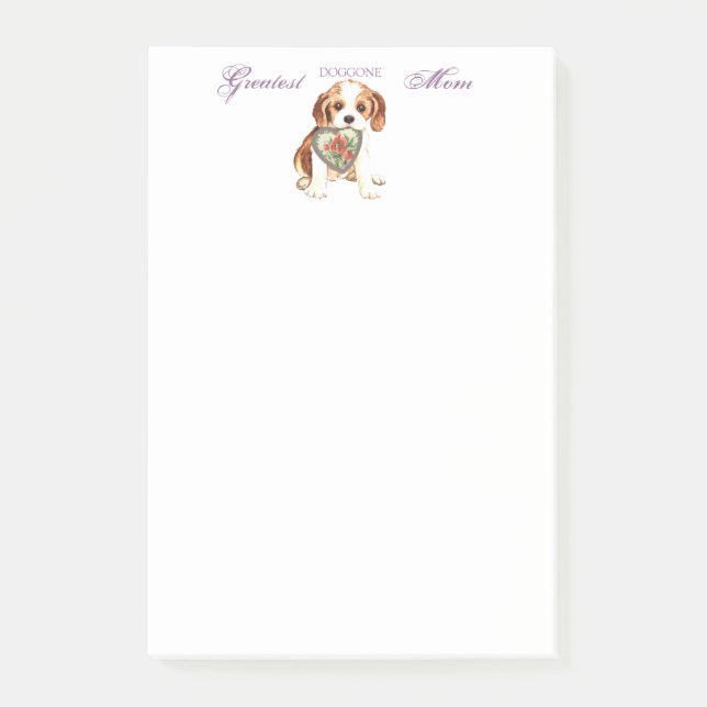 Cavalier Heart Mom Post-it Notes (Front)