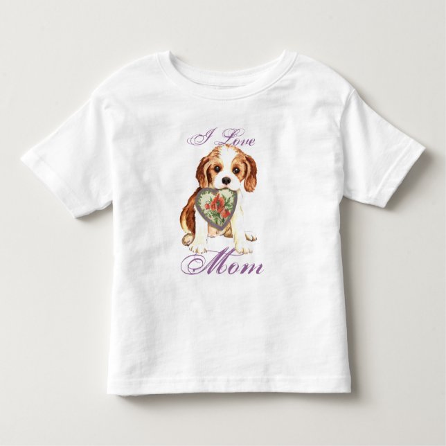 Cavalier Heart Mom Toddler T-shirt (Front)