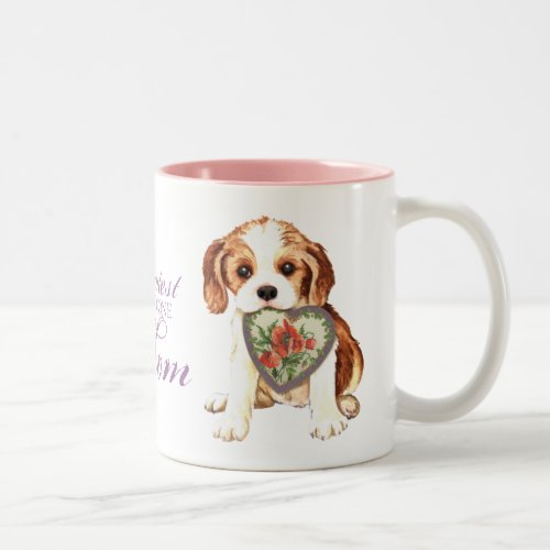 Cavalier Heart Mom Two_Tone Coffee Mug