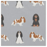 cavalier kc spaniel dogs grey fabric