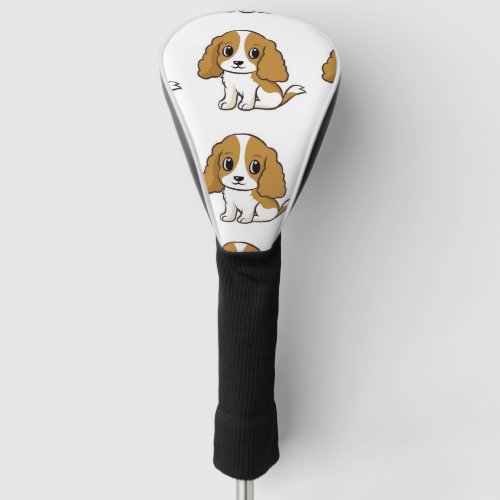 cavalier kcs blenheim cartoon golf head cover