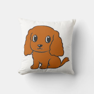 cavalier kcs ruby cartoon throw pillow