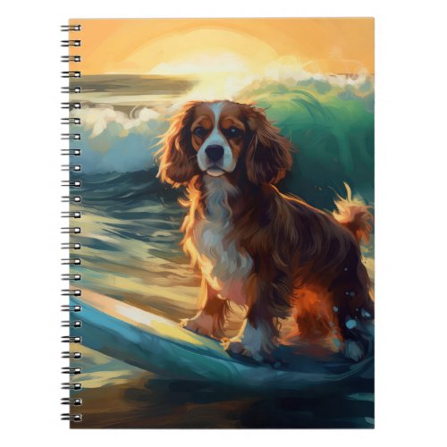 Cavalier King Beach Surfing Painting Notebook