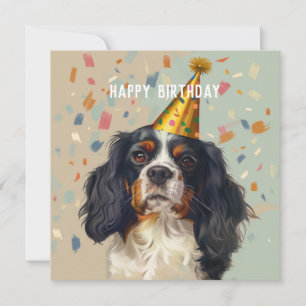 Cavalier King Charled Spaniel Birthday card