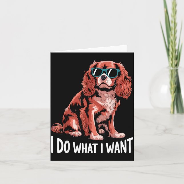 Cavalier King Charles Art For Men Women Cavalier S Card (Front)