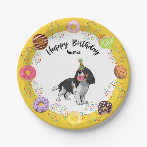Cavalier King Charles Birthday Party Paper Plate