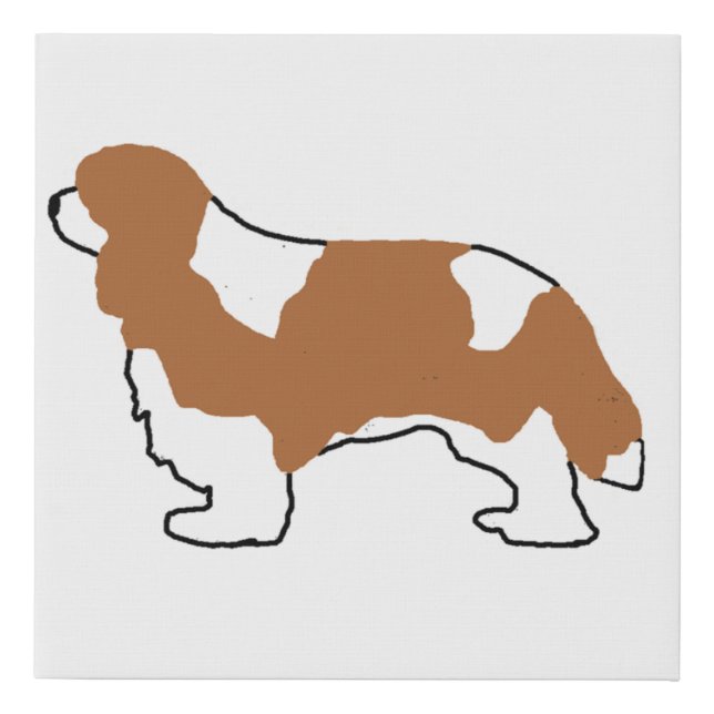Cavalier King Charles blenheim silo Faux Canvas Print (Front)