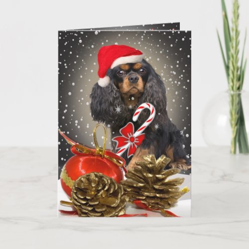 Cavalier King Charles Christmas card