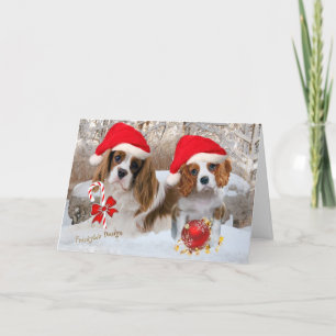 Cavalier King Charles Christmas Day Holiday Card
