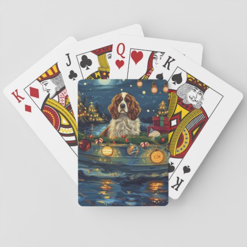 Cavalier King Charles Christmas Festive Voyage Poker Cards