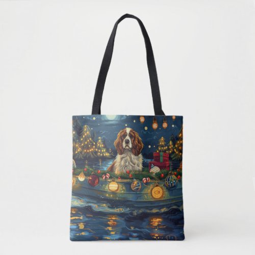 Cavalier King Charles Christmas Festive Voyage Tote Bag