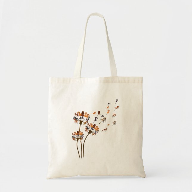 Cavalier King Charles Dandelion For Dog Lovers  Tote Bag (Front)