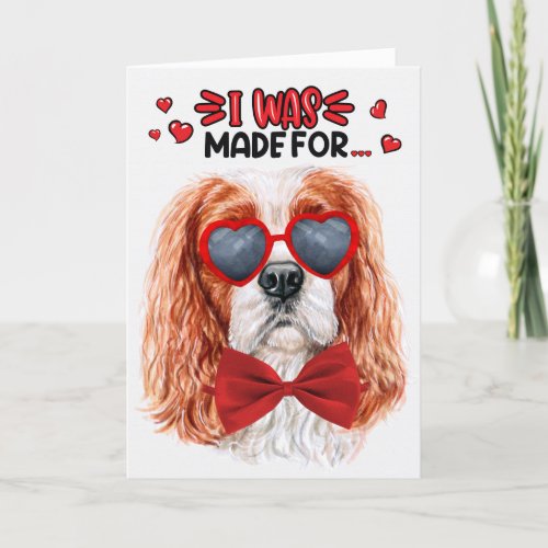 Cavalier King Charles Dog Loving You Valentine Holiday Card