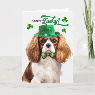 Cavalier King Charles Dog St Patrick's Day Holiday Card