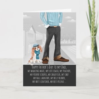 Cavalier King Charles From The Dog Father's Day Card by PAWSitivelyPETs at Zazzle