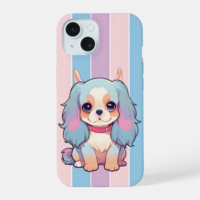 Cavalier King Charles Pastel Cute Devil Iphone Case (Back)