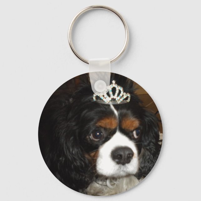 cavalier king charles princess keychain (Front)