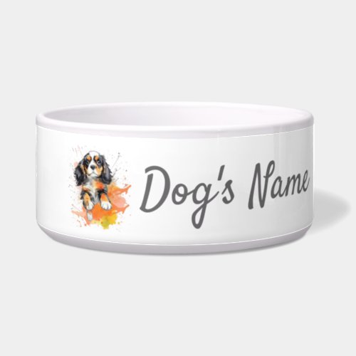 Cavalier King Charles puppy Ceramic Pet Bowl