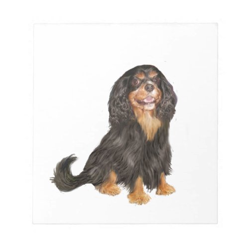 Cavalier King Charles R _ Black and tanpng Notepad