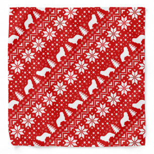 Cavalier King Charles Silhouettes Christmas Bandana