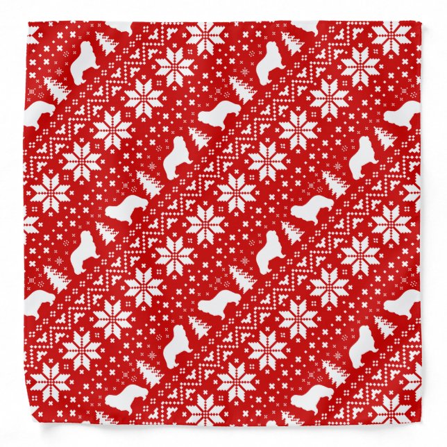 Cavalier King Charles Silhouettes Christmas Bandana (Front)
