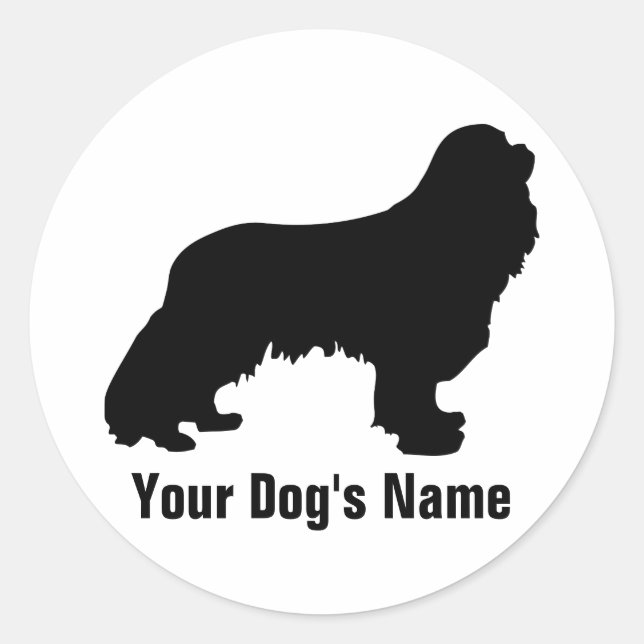 Cavalier King Charles Spaniel キャバリア Classic Round Sticker (Front)