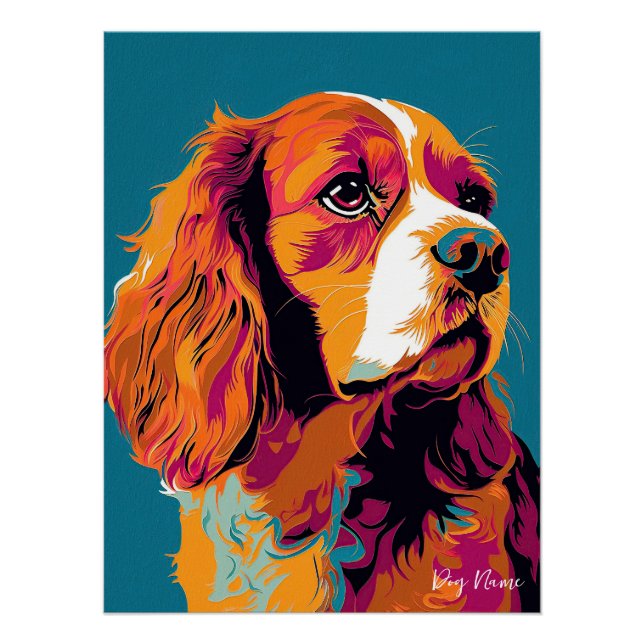 Cavalier King Charles Spaniel 001 - Bruno Pokopen Poster (Front)