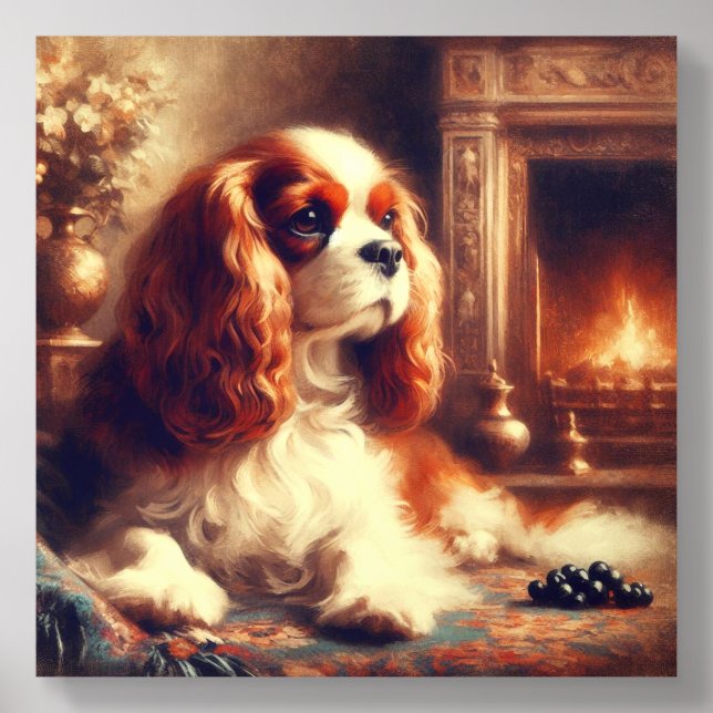 Cavalier King Charles Spaniel Acrylic Photo Tile (Front Set)