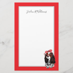 Cavalier King Charles Spaniel   Add Your Name Stationery