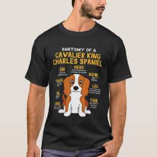 Cavalier King Charles Spaniel Anatomy Funny Dog Mo T-Shirt