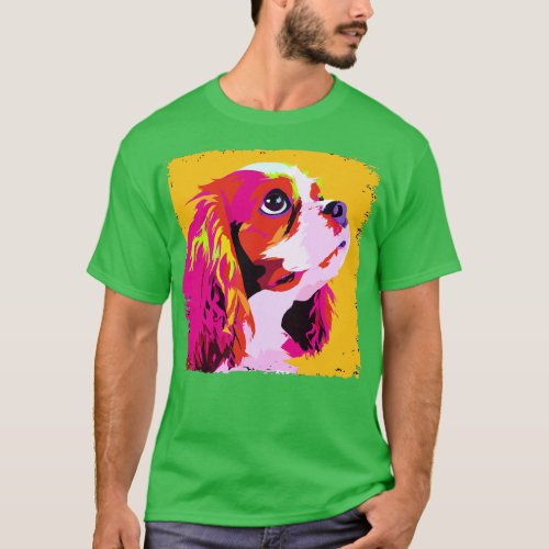 Cavalier King Charles Spaniel Art Dog Lover Gifts  T_Shirt