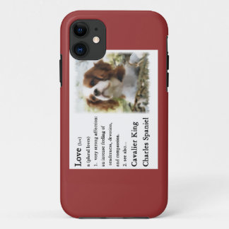 Cavalier King Charles Spaniel Art Love Is iPhone 11 Case