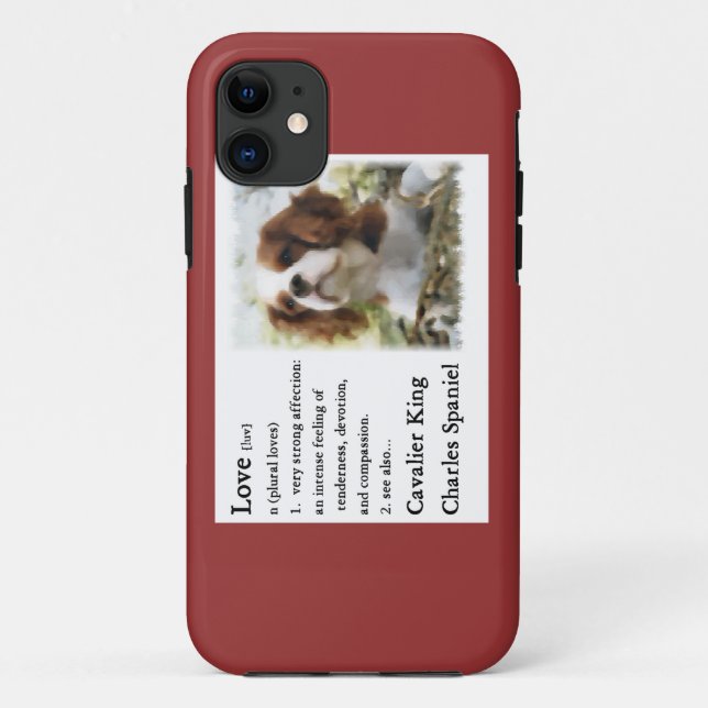 Cavalier King Charles Spaniel Art Love Is Case-Mate iPhone Case (Back)