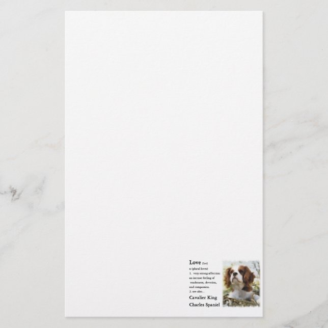 Cavalier King Charles Spaniel Art Love Is Stationery