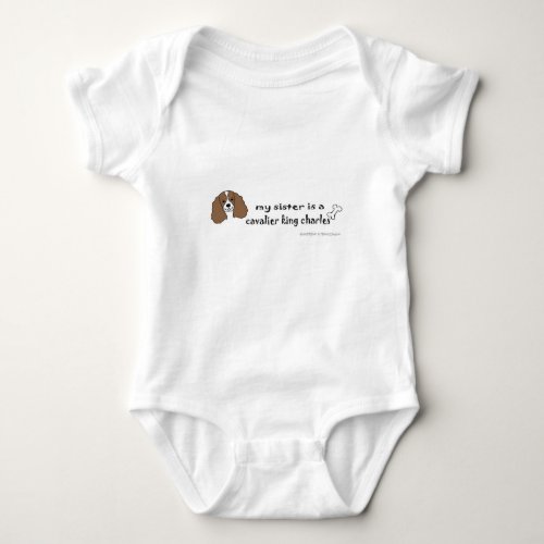 cavalier king charles spaniel baby bodysuit