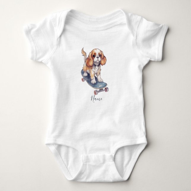 Cavalier King Charles Spaniel Baby Bodysuit (Front)