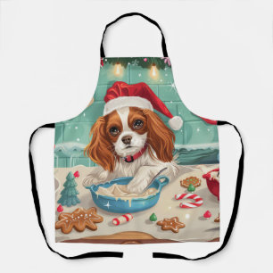 Cavalier King Charles Spaniel Baking Christmas Apron