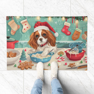 Cavalier King Charles Spaniel Baking Christmas Doormat