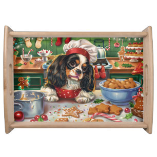 Cavalier King Charles Spaniel Baking Christmas Serving Tray