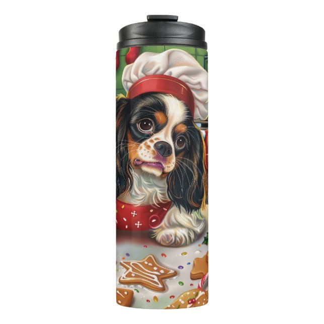 Cavalier King Charles Spaniel Baking Christmas Thermal Tumbler (Front)